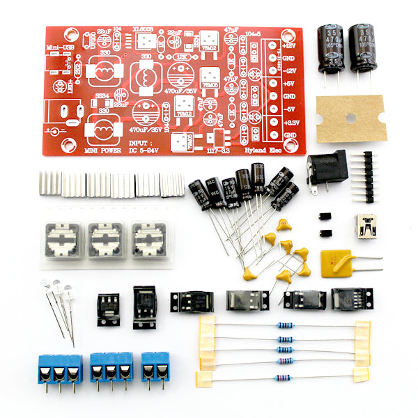 Original Hiland DIY USB Boost Single Turn Dual Power Linear Regulator Multiple Output Power Module Kit