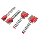 4pcs 10/13/16/18mm Surface Planing Bottom Cleaning Wood Milling CNC Router Bit Woodworking Tools