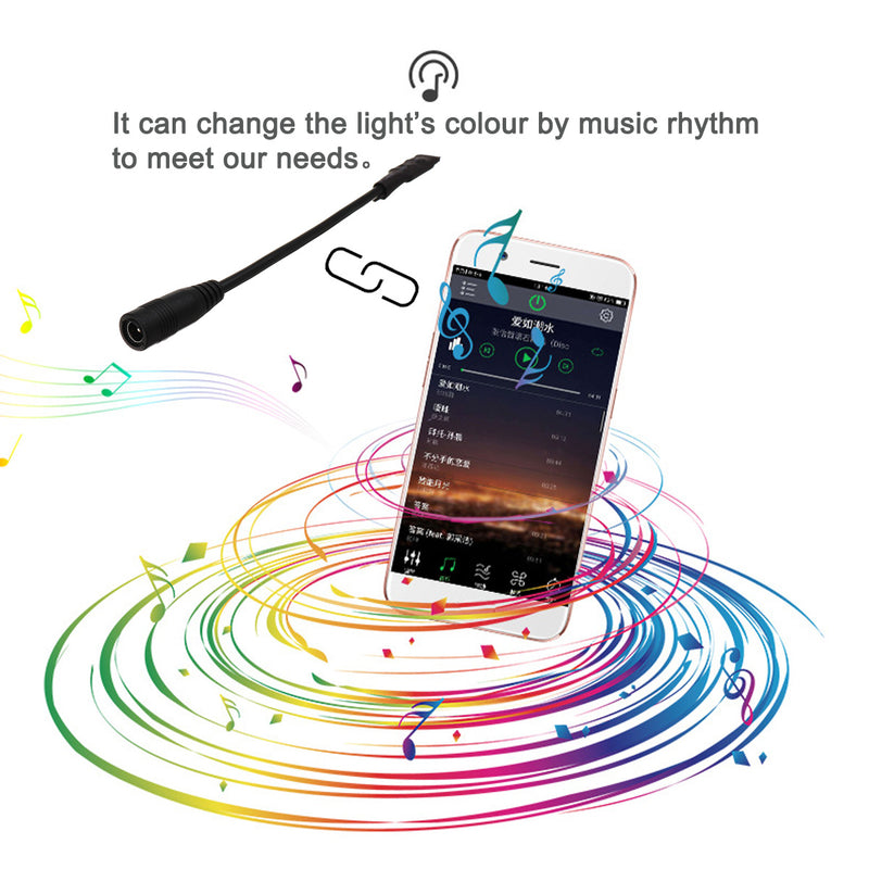 LUSTREON 4Pin Smart bluetooth APP Music Controller with DC Connector for RGB LED Strip Light DC5-24V