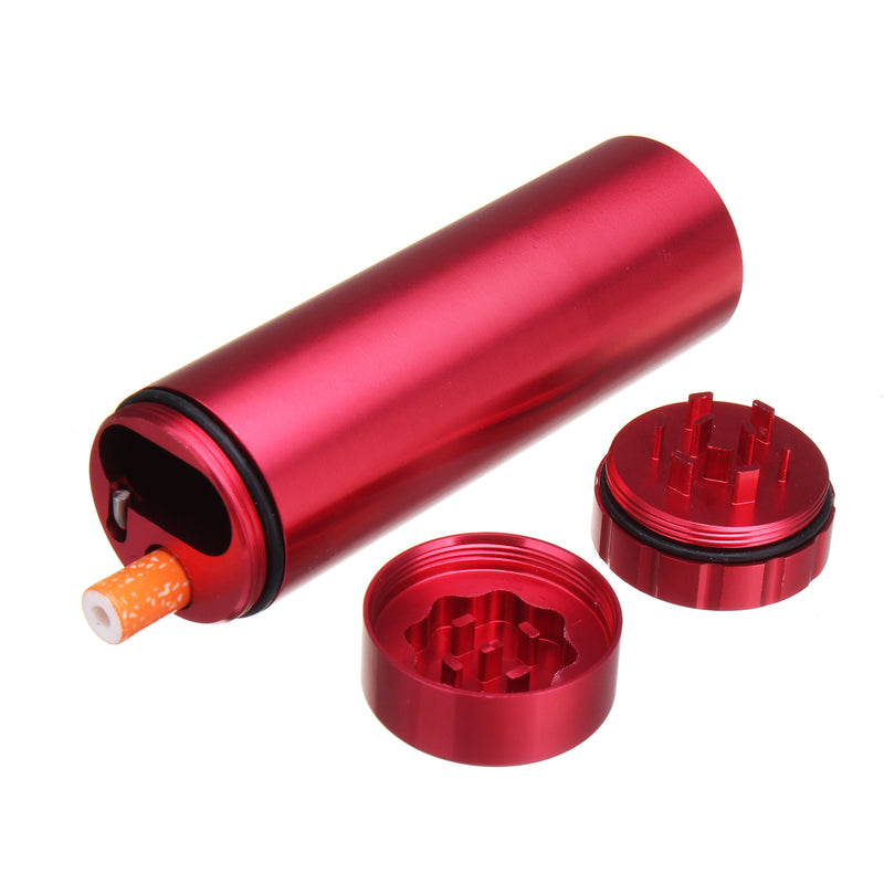Multi-function Herb Smoke Grinder Dug Tube Storage Room Case Pipe
