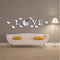 Honana DX-X2 Creative Love 3D Acrylic Mirror Wall Sticker Quartz Clocks Watch Large Home Decor