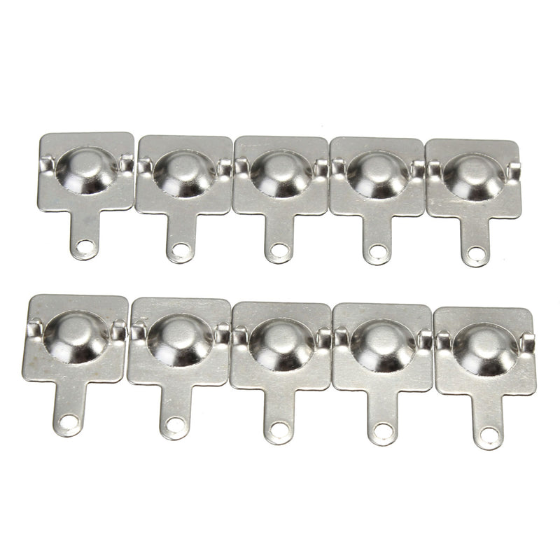 10 Pairs Silver Tone Metal Battery Spring Plate Set for AA AAA Batteries