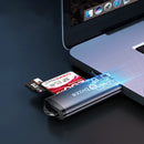 Biaze A21 2-in-1 Card Reader with TF + SD Card Slots for Camera Driving Recorder Security Monitoring TF / SD Memory Card
