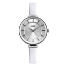 SKMEI 1184 Simple Design Ladies Wrist Watch Genuine Leather Strap Quartz Watches