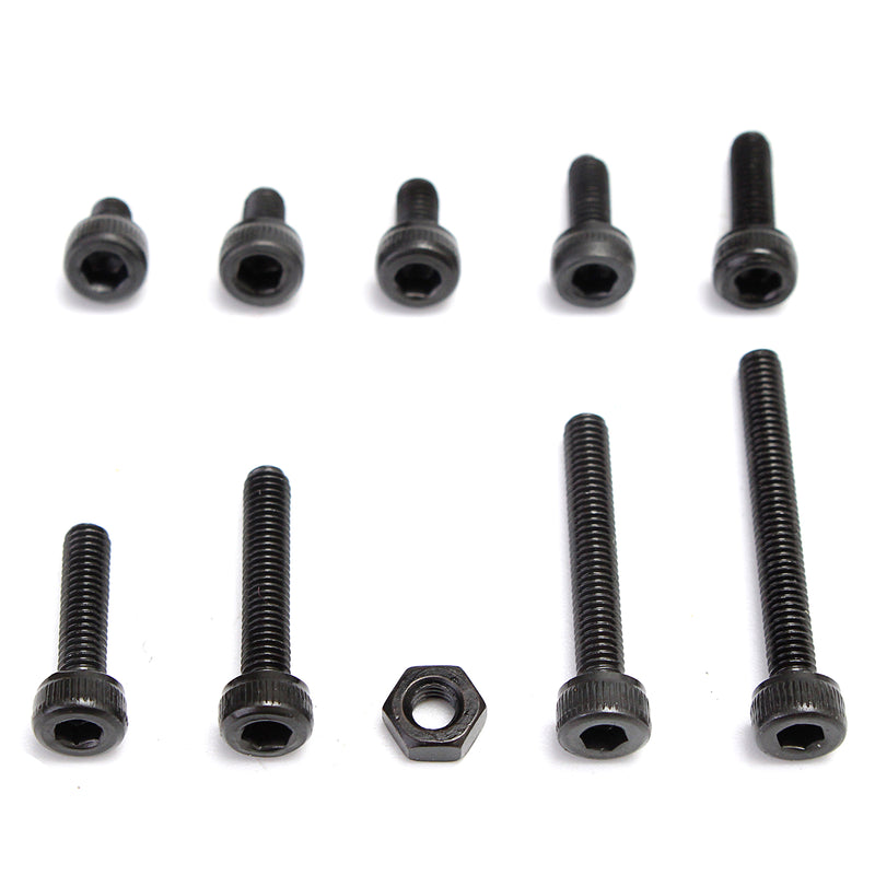 Suleve M3AH2 280pcs M3 Hex Socket Screws Allen Bolt Assortment with Nuts Grade 12.9 Alloy Steel