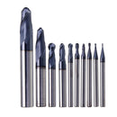 Drillpro R0.5-R5mm Ball Nose Tungsten Carbide End Mill Cutter HRC55 TiAlN Coating End Milling Cutter CNC Tool