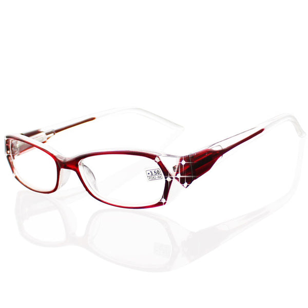 1.0-4.0 Diopter Lady Reading Glasses Spring Hinge Modern Rhinestone Crystal Diamond Design for Women