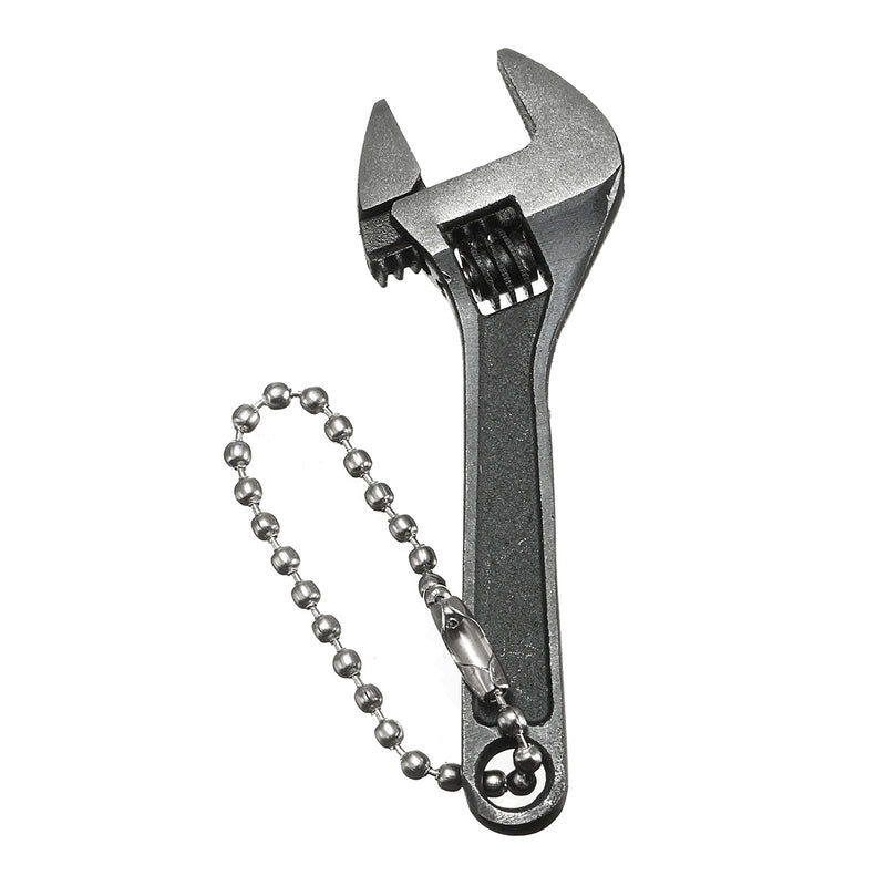 DANIU 66mm 2.6inch Mini Metal Adjustable Wrench Spanner Hand Tool 0-10mm Jaw Wrench Black