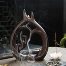 Backflow Incense Burner Incense Holder Lotus Flower Bottle Home Office Tea-house Decorations