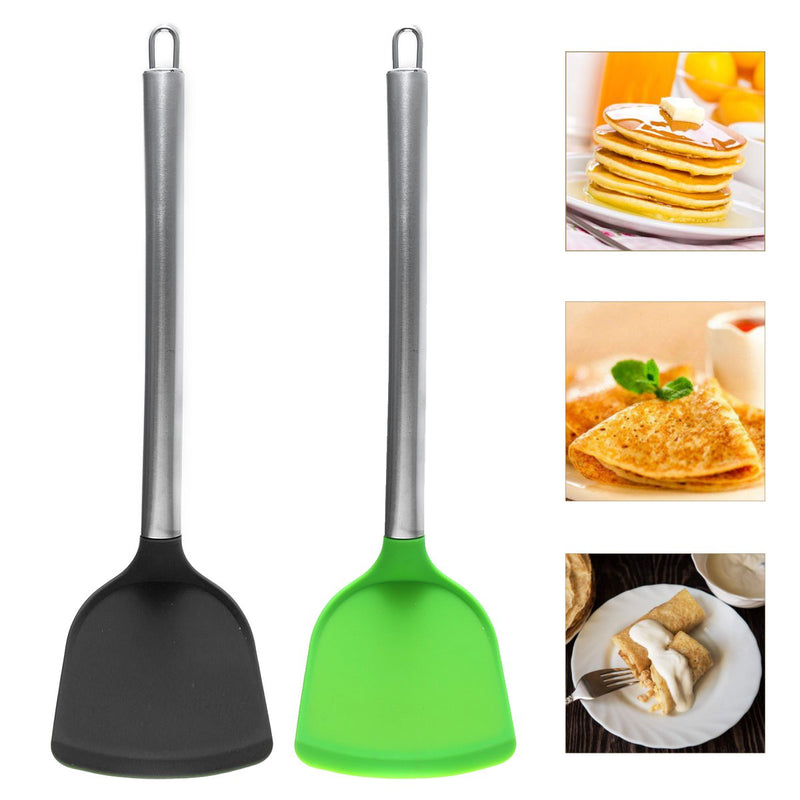 Non Stick Silicone Spatula Pancake Omelets Burgers Slice Turner Kitchen Utensils