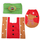 3PCS Christmas Santa Toilet Seat Covers Wtih Tissue Box and Rug Bathroom Set Christmas Decor