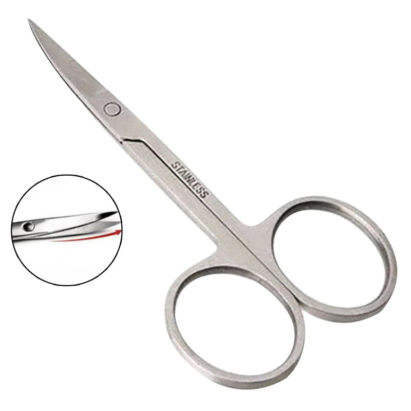 Stainless Steel Manicure Scissors Cutter Eyebrow Scissor Eyebrow Trimmer Eyebrow Eyelashes Nose Hair Scissor Nail Makeup