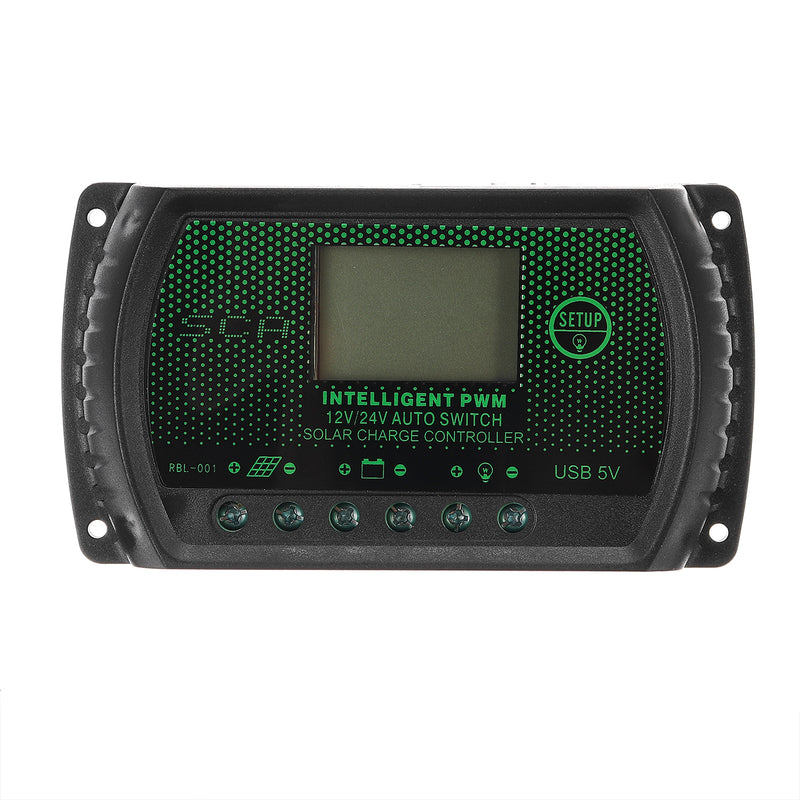 LCD Display Solar Controller 10/20/30A 12V/24V Solar Charge Controller for Solar Panel Battery