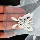 Elegant Ivory Cathedral Length Butterfly Petal Bride Wedding Bridal Veil White DIY Sewing Cloth