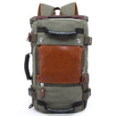 Outdoor Backpack Canvas Hiking Backpack Large Capacity  Tactical Travel Trekking Rucksack