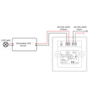 AC100-240V 1CH Touch Control Panel Wall Mount LED Triac Dimmer Light Switch