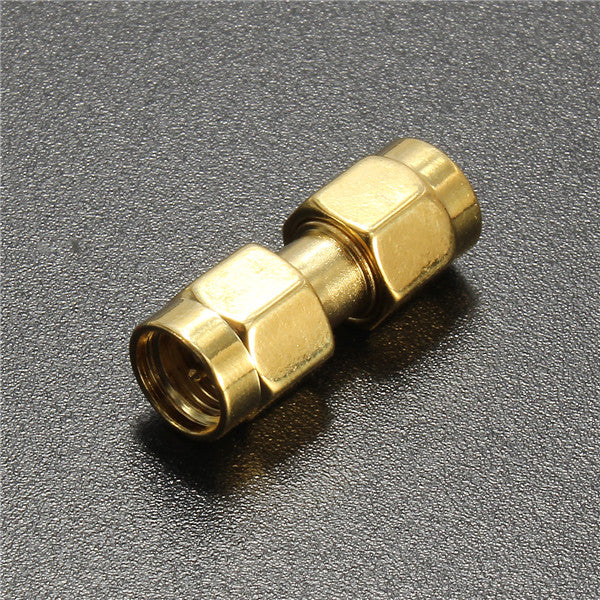 Excellway CA01 2Pcs Copper SMA Male To SMA Male Plug RF Coaxial Adapter Connector