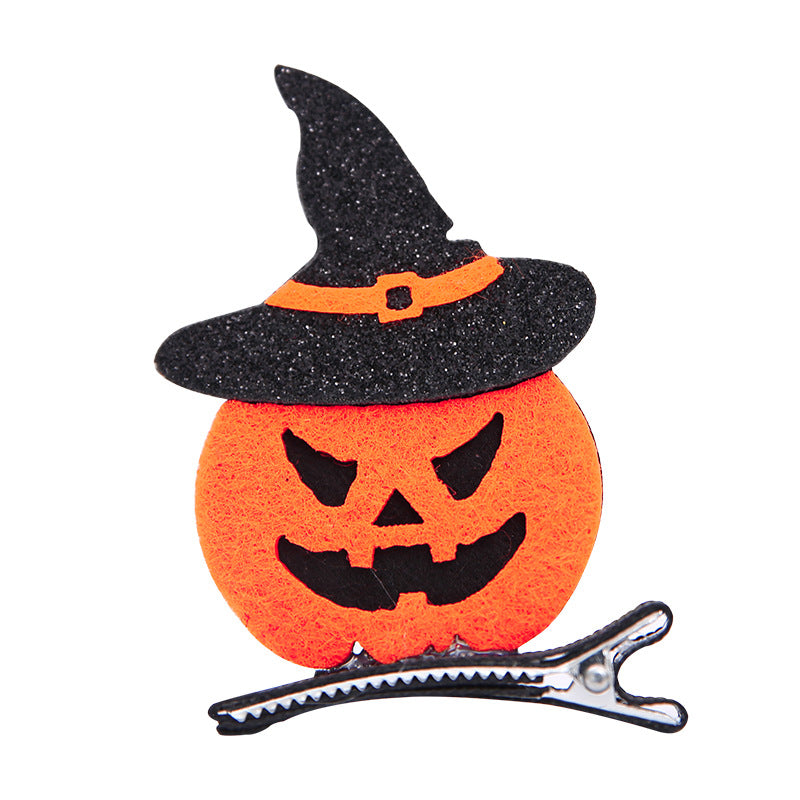 Halloween Party Hairpin Bats Pumpkin Skull Headdress Hair Accessories Holiday Gift for Kid