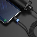TOPK R-Line2 Reversible Type C LED Magnetic Braided Fast Charging Data Cable 1M For Phone Tablet