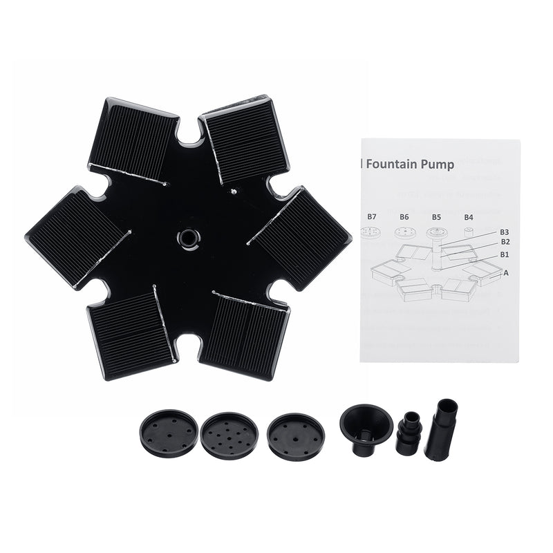 5V 1.4W Brushless DC Solar Pumps Solar Birdbath Fountain Solar Panel Powered Fountain Pump Kit