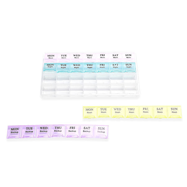 KCASA KC-JS2801 Travel Monthly Pill Organizer 28 Tablets Box Travel Medicine Storage Case