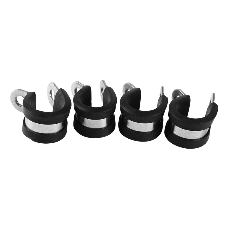 4Pcs Stainless Steel Rubber Lined P Clip Flexible Pipe Clamp for 3D Printer