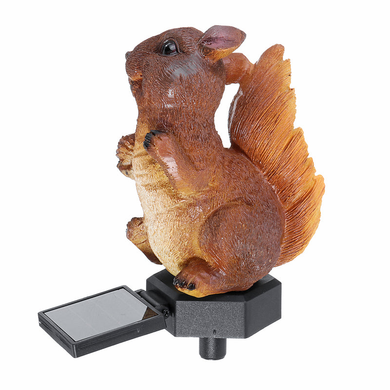Squirrel Solar Lawn Lamp Garden Decor Light Waterproof Outdoor Pathway