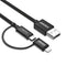 CHOETECH 2 in 1 2.4A Micro USB Lightning for Nylon Data Cable for iPhone 7 Plus Xiaomi Note 4