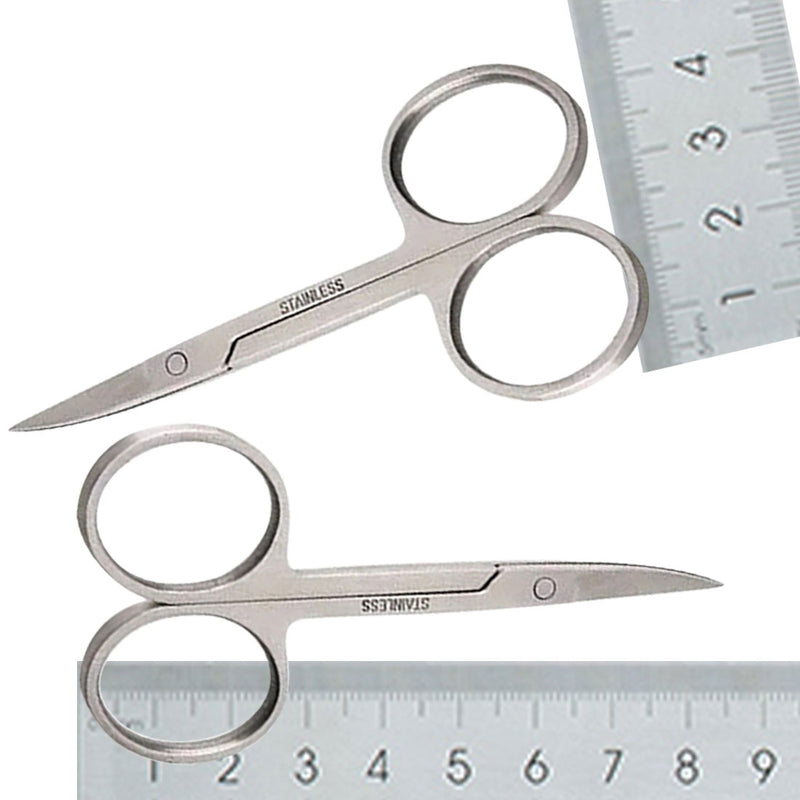 Stainless Steel Manicure Scissors Cutter Eyebrow Scissor Eyebrow Trimmer Eyebrow Eyelashes Nose Hair Scissor Nail Makeup