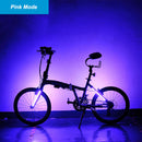 Bike Bicycle Wheel Valve Spoke LED Light Lamp Strap Bar 5 Lighting Colors 8 Modes For Cycling