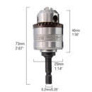 Electric Drill Chuck Capacity 0.6-6mm Thread 3/8-24UNF 1/4"Hex Shank Power Tools
