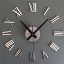 DIY 3D Large Number Mirror Wall Clock Sticker Decor for Home Office Kids Room