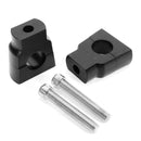 Pair 7/8 inch 22mm Motorcycle CNC Universal Alumium Handlebar Riser Clamp Taper Silver/Black