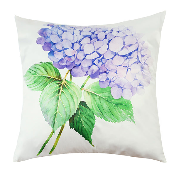 Imitation Silk Cushion Cover Green Leaf Flowers Waist Pillow Case Home Car Sofa Decor