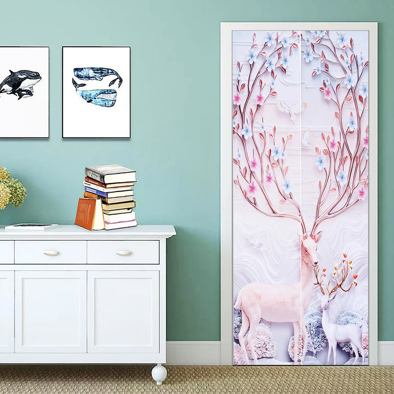 Christmas Deer Wall Sticker Window Door Sticker Art Home Party Decor Decal 45*200CM