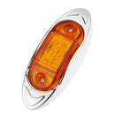 LED Car Side Marker Indicator Lights Chrome Base Lamp 12V 1PCS for Truck Trailer Lorry Van Bus
