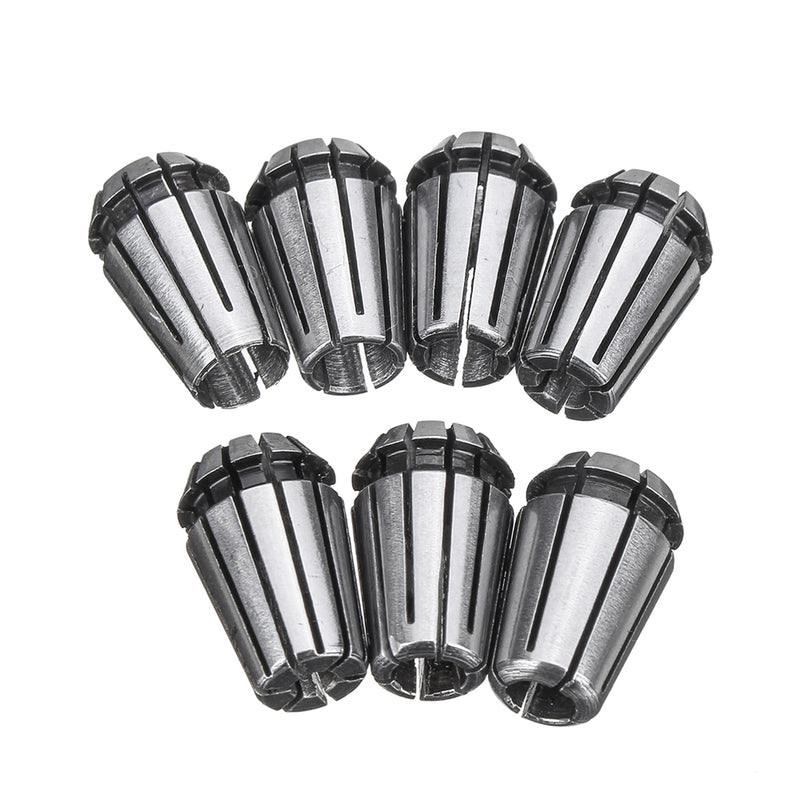 7pcs 1-7mm ER11 Spring Chuck Collet Set For CNC Milling Lathe Engraving Machine