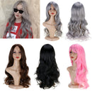Women Wig Full Wavy Hair Extensions Heat Resistant Synthetic Grey