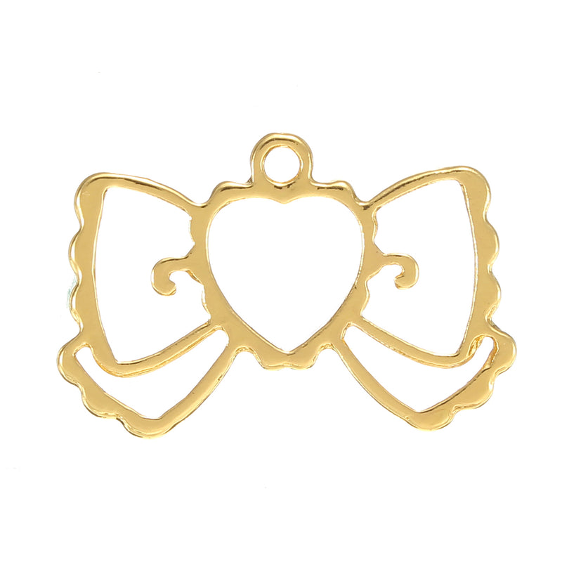 12pcs Gold Key Open Bezel Pendant Zinc Alloy UV Resin Frame Crafts DIY Pendant