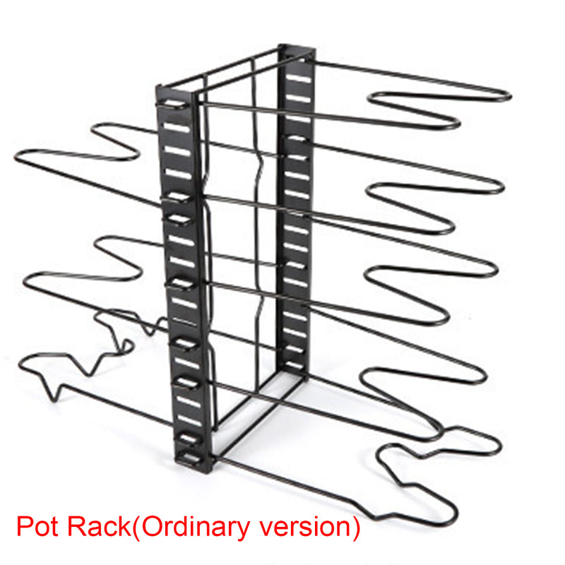 8 Layers Pot Organizer Rack Cabinet Storage Rack Lid Pan Holder Kitchen Countertop