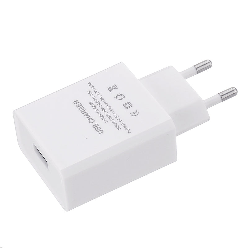 EU QC 3.0 18W USB Charger Power Adapter for Tablet Smartphone