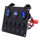 CS-666A1 Car Modification Switch 5-position Panel Car Charger Double USB Car Charger