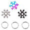18 In 1 Snowflake Shape Multi Tool KeyChain Screwdriver EDC Tool