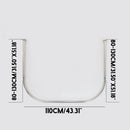 U Shape Extendable Telescopic Shower Curtain Rod 80-130cm Rail Rod