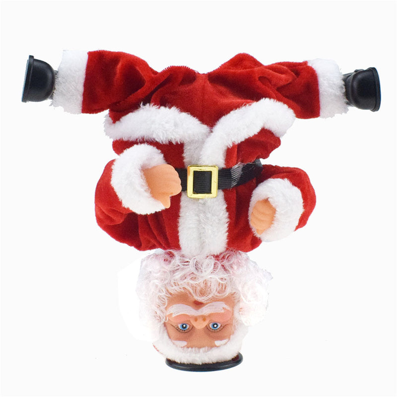 Christmas Upside-down Street Dance Somersault Santa Claus Electric Music Toys