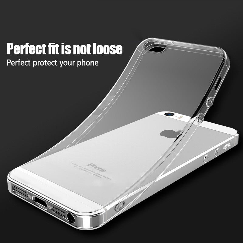 Ultra Thin Clear Transparent Shockproof Soft TPU Case for iPhone 5 5S SE
