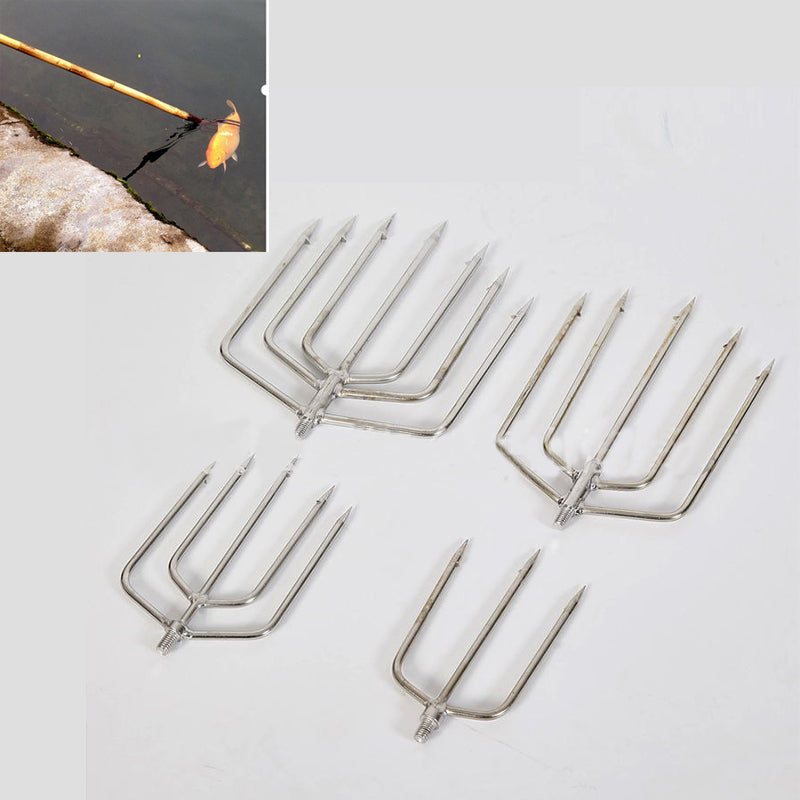 ZANLURE 1pc Stianless Steel 3-7 Prong Harpoon Fish Fork Fishing Ice Breaker Accessory Tackle Tool