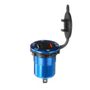 QC 3.0 Motorcycle Car Socket Dual USB Port Charger Socket Voltmeter Current Display