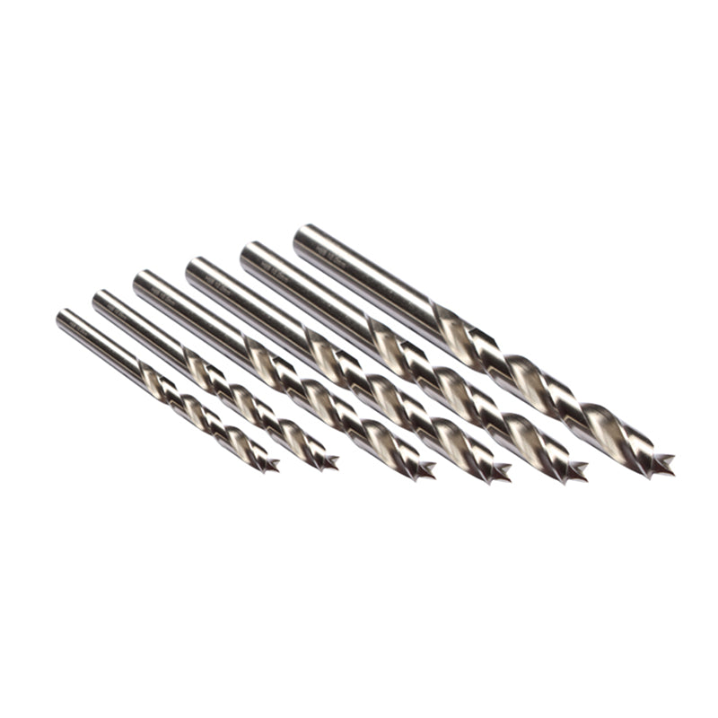 5/6/7/8/9/10mm Fully Ground High Spees Steel Brad Point Wood Drill Bit Kit Set Tool Woodworking Drilling Tool