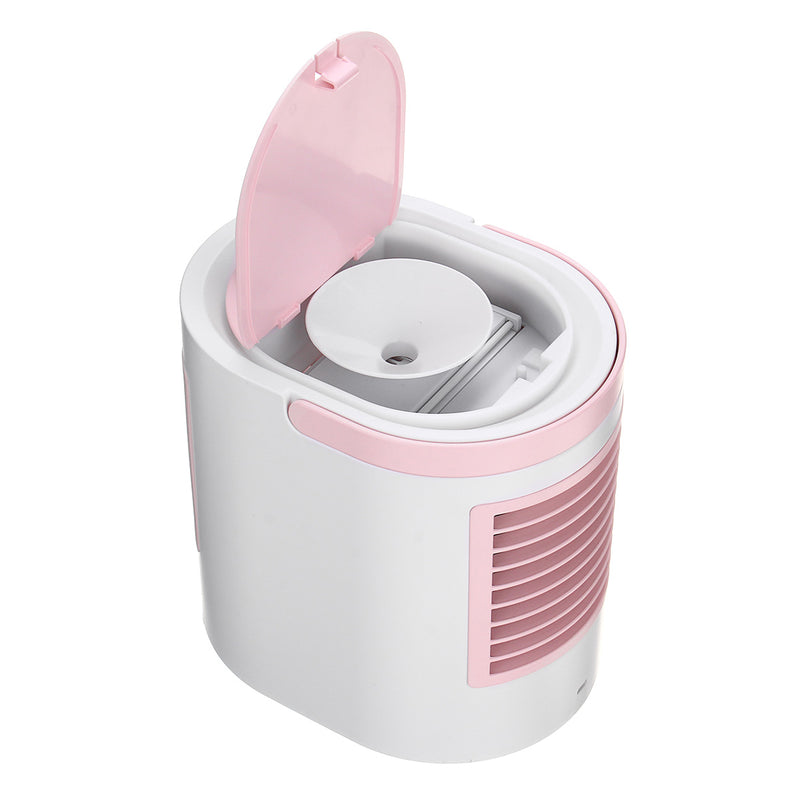 5V 3 Speeds Portable Air Cooler USB Oval Air Conditioner Fan Mini Water Cooling Fan Conditioner